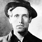 Porträtt Joe Hill. Tåg i Bergslagens tåg 9012 är döpt efter Joe Hill